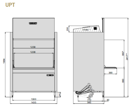 Technische Zeichnung - HOBART PREMAX UPT © HOBART
